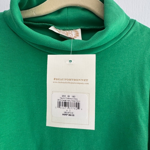 The Beaufort Bonnet Company Tatum’s Turtleneck Dress (Size 8, Kelly Green, NWT) - Picture 3 of 3